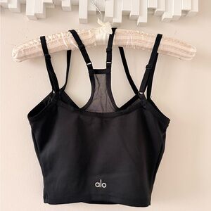 ALO Yoga Black Strappy Sports Bra